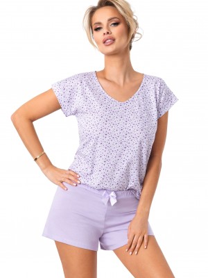 Дамска пижама Piama-Fiorella-Shorts-Liliowy