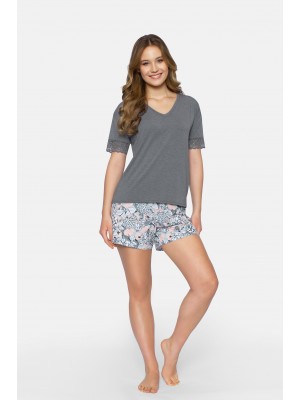 Дамска пижама Piama-Dolores-Grafitowa-Grafitowy