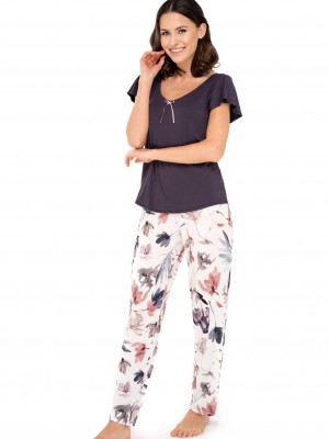 Дамска пижама Piama-Missy-Fioletowo-Ecru