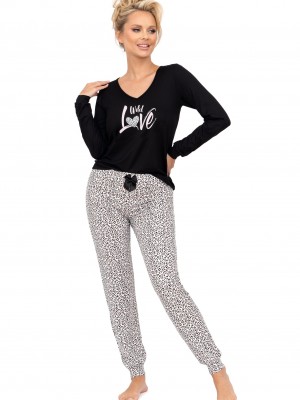 Дамска пижама Piama-Pantera-Long-Black-Black