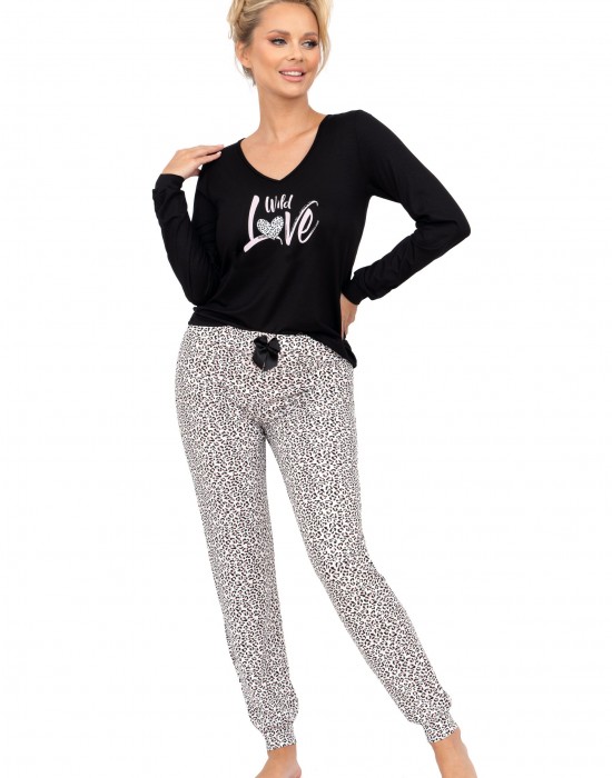 Дамска пижама Piama-Pantera-Long-Black-Black
