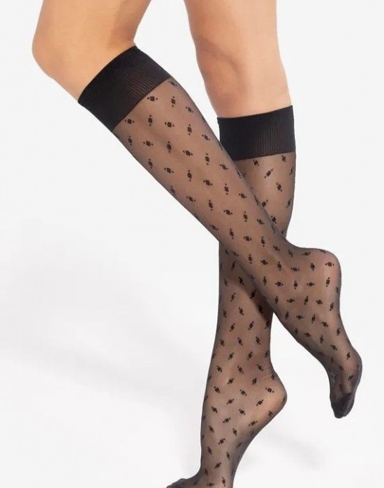 Къси чорапи Podkolanwki-Trendy-Line-18-20-Den-Black