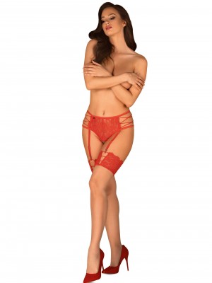 Жартиер колан Pas-do-poczoch-Rediosa-Czerwony-Czerwony