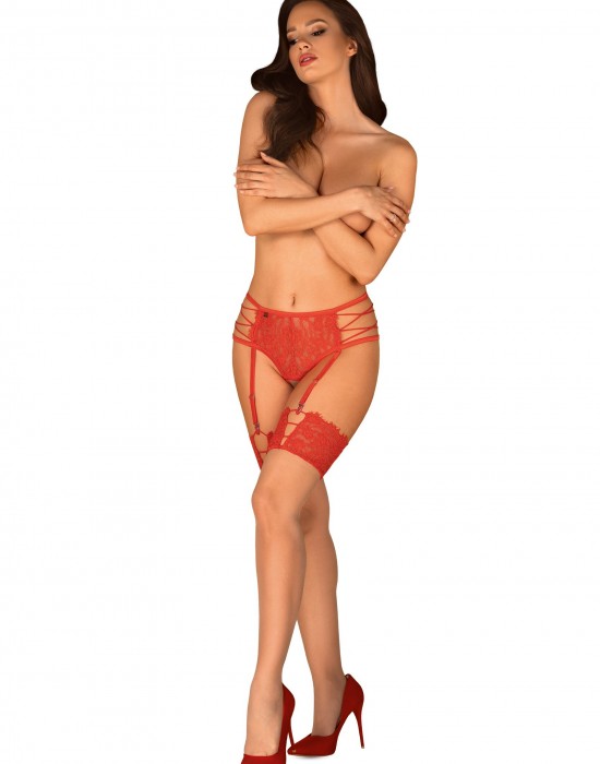 Жартиер колан Pas-do-poczoch-Rediosa-Czerwony-Czerwony