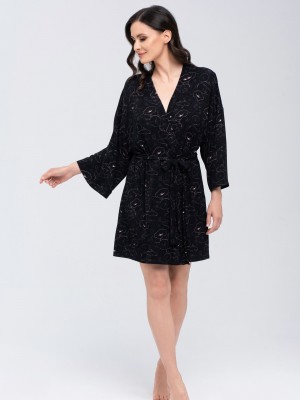 Секси халат Szlafrok-Koi-Beowo-Czarny-Beowo-Czarny