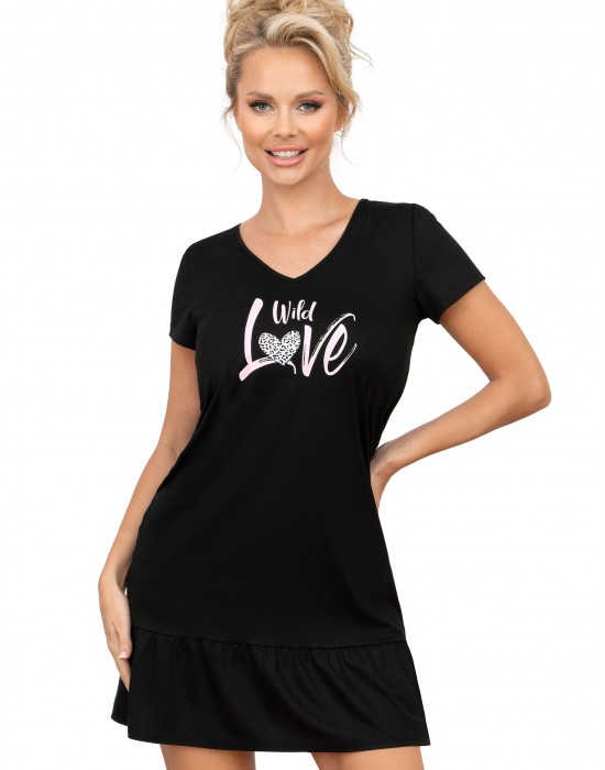 Нощница Koszula-Pantera-Black-Black