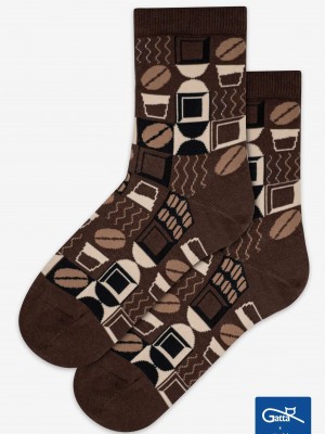 Къси чорапи Skarpetki-Wedel-Socks-03-Dark-Choco