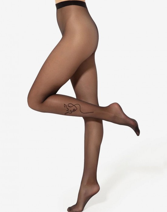 Чорапогащник Rajstopy-Tattoo-07-Nero-Nero