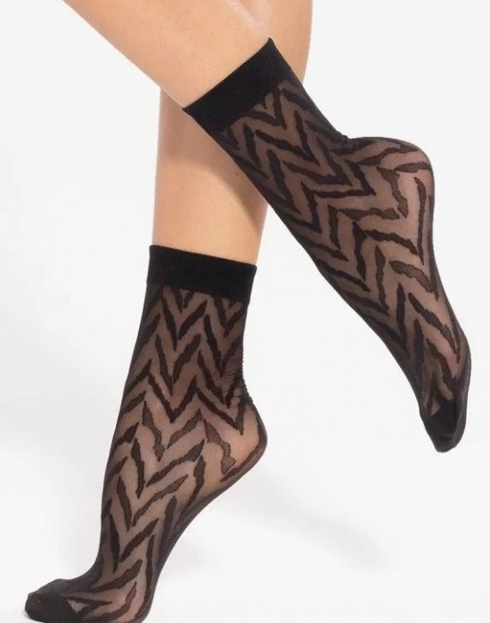 Къси чорапи Skarpetki-Trendy-Line-14-20-Den-Black