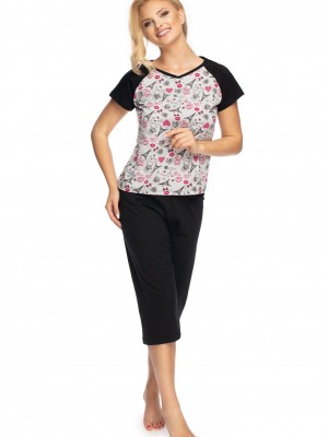 Дамска пижама Piama-Consuela-Szaro-Czarny