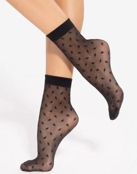 Къси чорапи Skarpetki-Trendy-Line-18-20-Den-Black