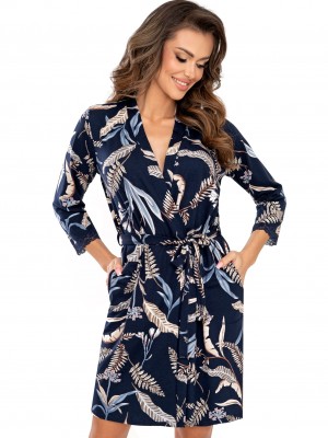 Секси халат Szlafrok-Helen-Dark-Blue-Dark-Blue