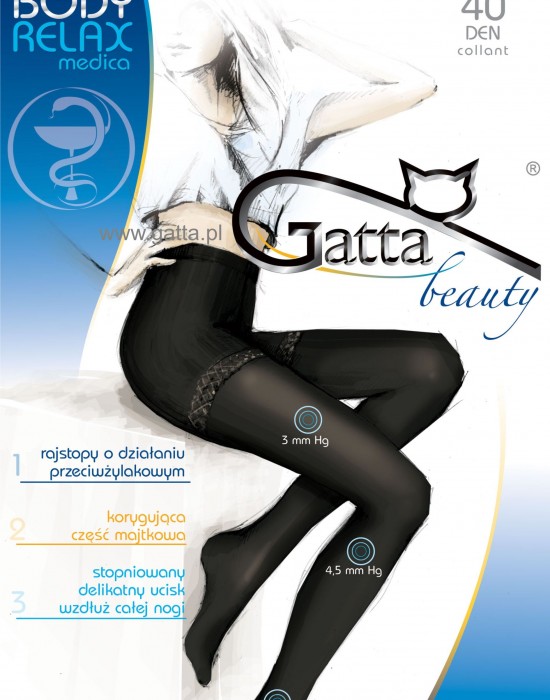 Чорапогащник Rajstopy-Body-Relax-Medica-40-Den-Daino-odc-redniego-beu