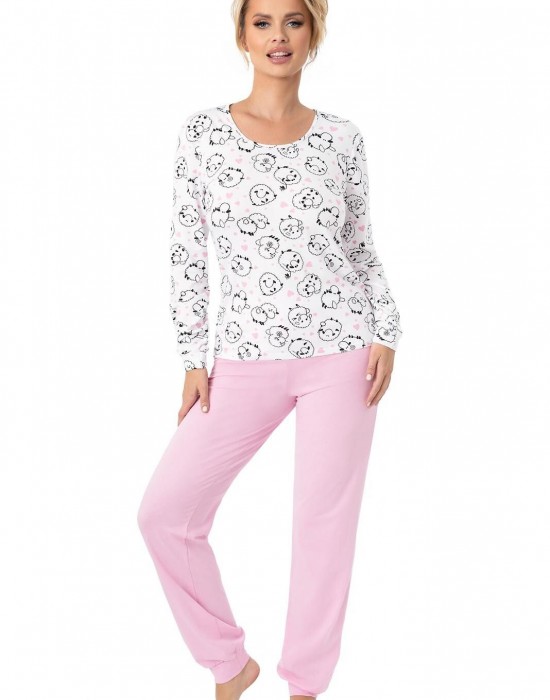 Дамска пижама Piama-Sheep-Long-Rowa-Rowy