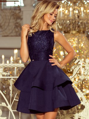 Елегантна рокля в тъмносиньо 205-3