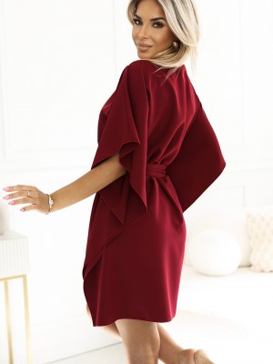 Широка рокля в бордо 287-34