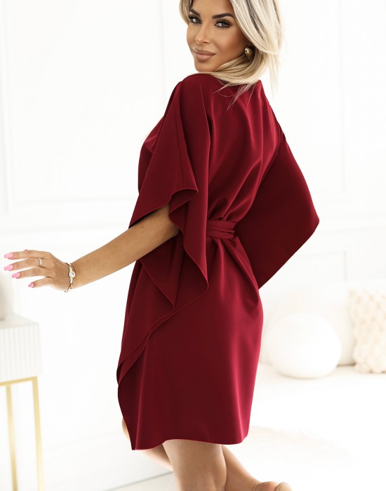 Широка рокля в бордо 287-34