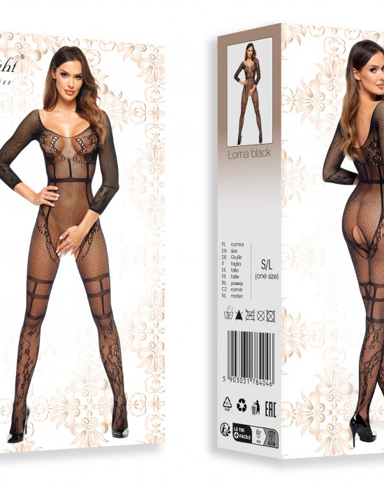 Целокупно боди в черен цвят Lorna 