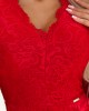 Елегантна дантелена рокля в червен цвят 170-16
