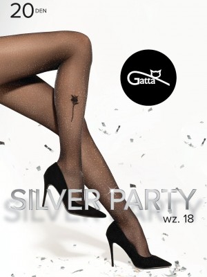 Чорапогащник Rajstopy-Silver-Party-wz18-Nero-Silver