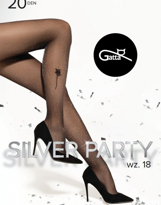 Чорапогащник Rajstopy-Silver-Party-wz18-Nero-Silver