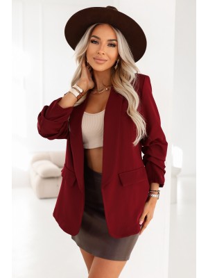 Класическо сако в цвят бордо с набор на ръкавите 588-4