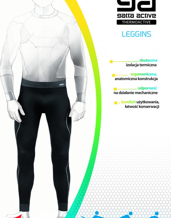 Дамски безшевен клин LEGGINGS MEN THERMOACTIV BASIC BLANC BLACK-GREY