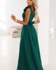 Елегантна дълга рокля в зелен цвят 643-1