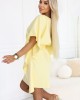 Широка рокля в жълт цвят, модел 287-41