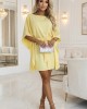 Широка рокля в жълт цвят, модел 287-41