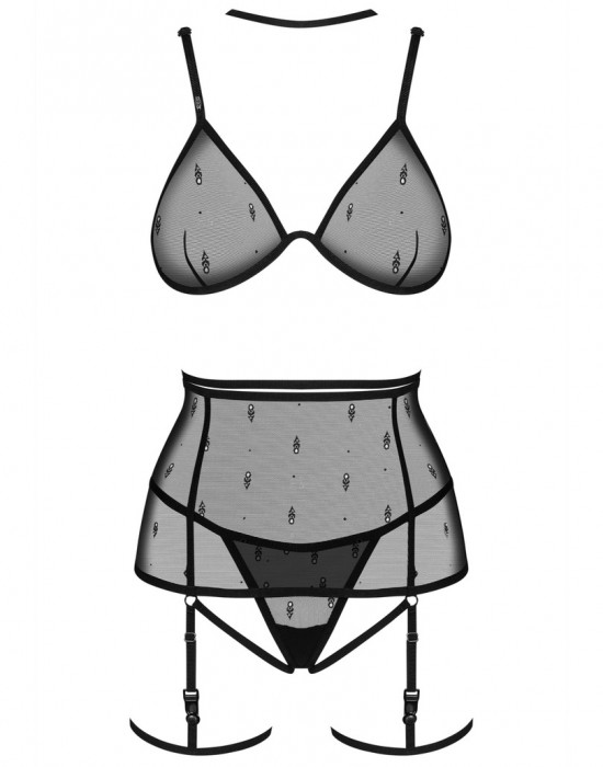 Черен секси комплект от четири части Anniverse Special