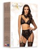Луксозно секси бельо от три части в черно Cristalyn