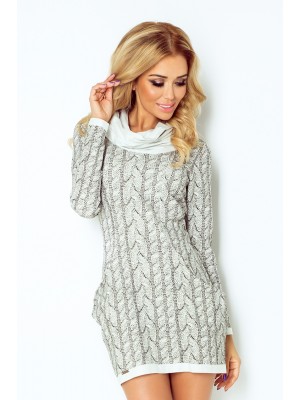 Мини рокля в сив цвят 119-1