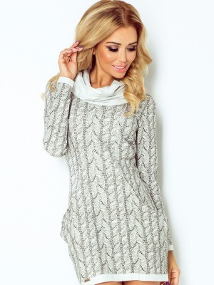 Мини рокля в сив цвят 119-1