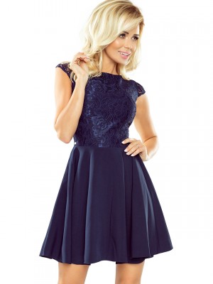 Елегантна мини рокля в тъмносиньо 157-1