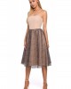 Рокля тип бюстие в бежово M482