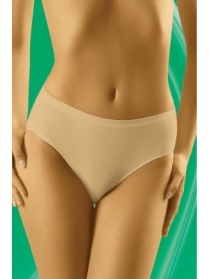 Гладки памучни бикини с висока талия в бежово Comforta