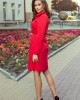 Елегантна червена рокля 284-1
