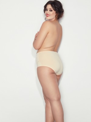 Моделиращи макси бикини в бежов цвят Ala 6XL-9XL