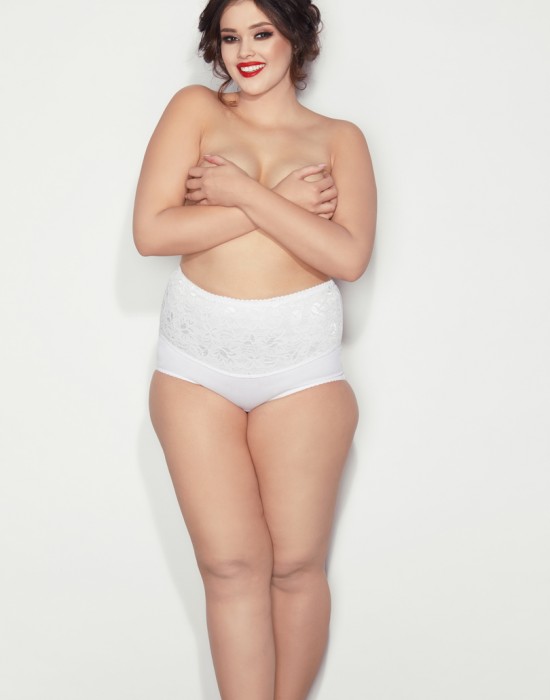 Моделиращи макси бикини в бяло Ala 6XL-9XL