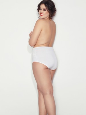 Моделиращи макси бикини в бяло Ala 6XL-9XL