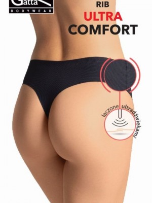 Рипсени дамски прашки в черен цвят RIB ULTRA COMFORT