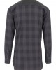 Мъжка карирана риза с кожени детайли Urban Classics blk/red blk/cha