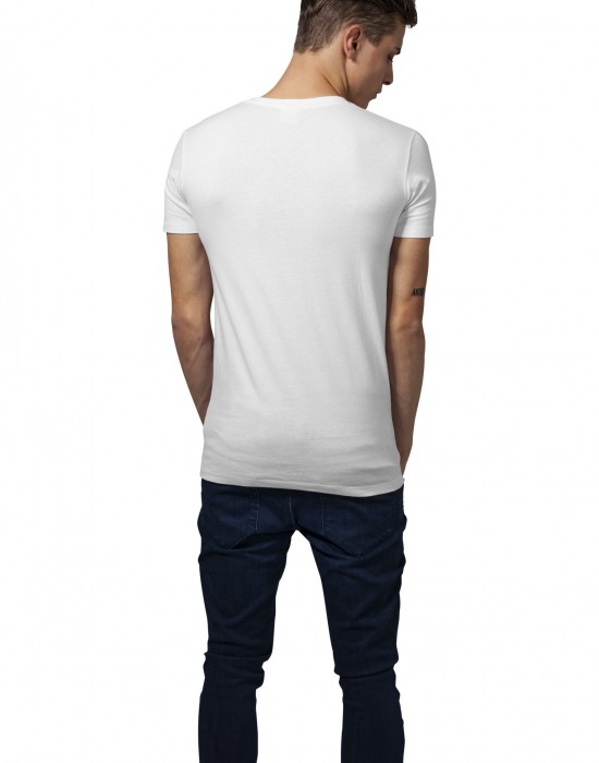Мъжка тениска с V-образно деколте Urban Classics White