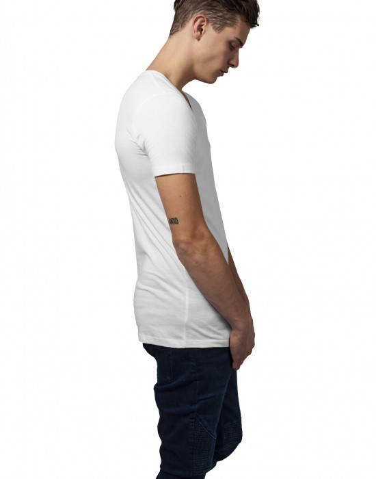 Мъжка тениска с V-образно деколте Urban Classics White