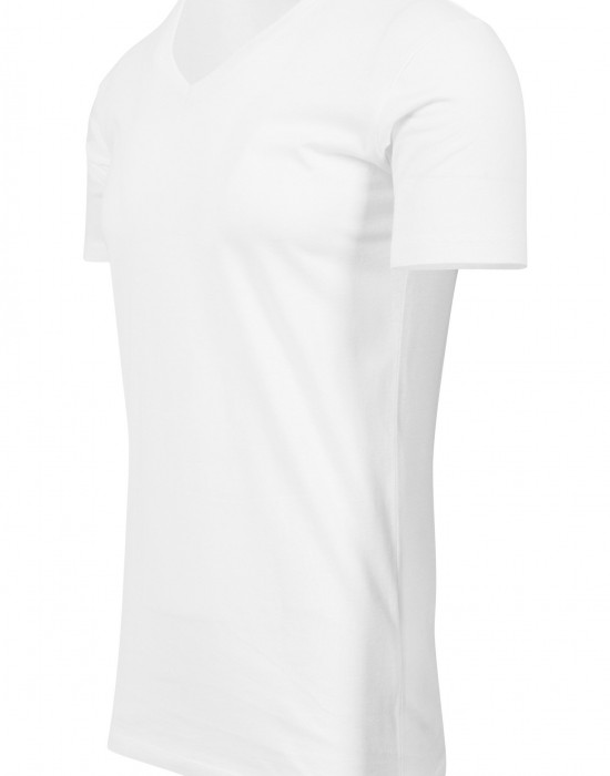 Мъжка тениска с V-образно деколте Urban Classics White