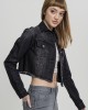 Дамско късо дънково яке в черен цвят Urban Classics