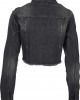 Дамско късо дънково яке в черен цвят Urban Classics