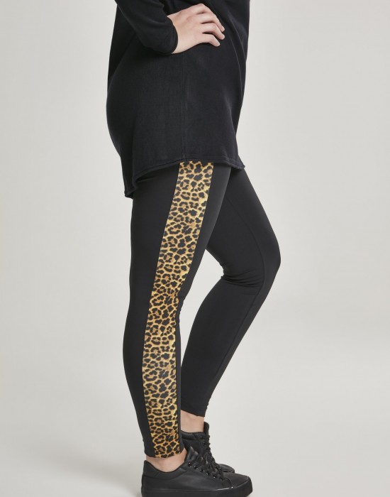 Дамски клин Urban Classics blk/leo в черен цвят