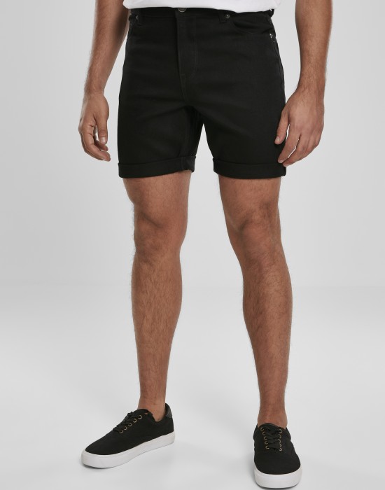  Мъжки къси панталони в черно Urban Classics Fit 